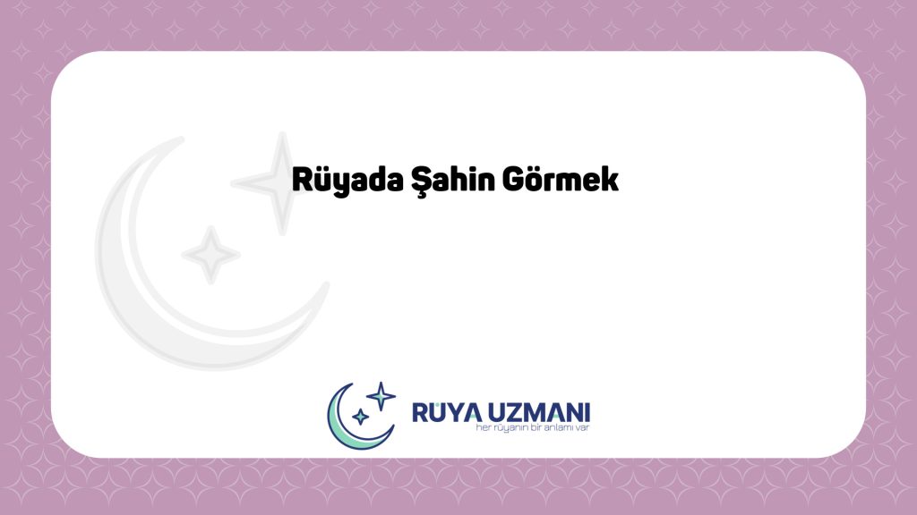 Rüya Uzmanı - Rüyada Şahin Görmek - Rüyada Şahin Görmek Ne Anlama Gelir?