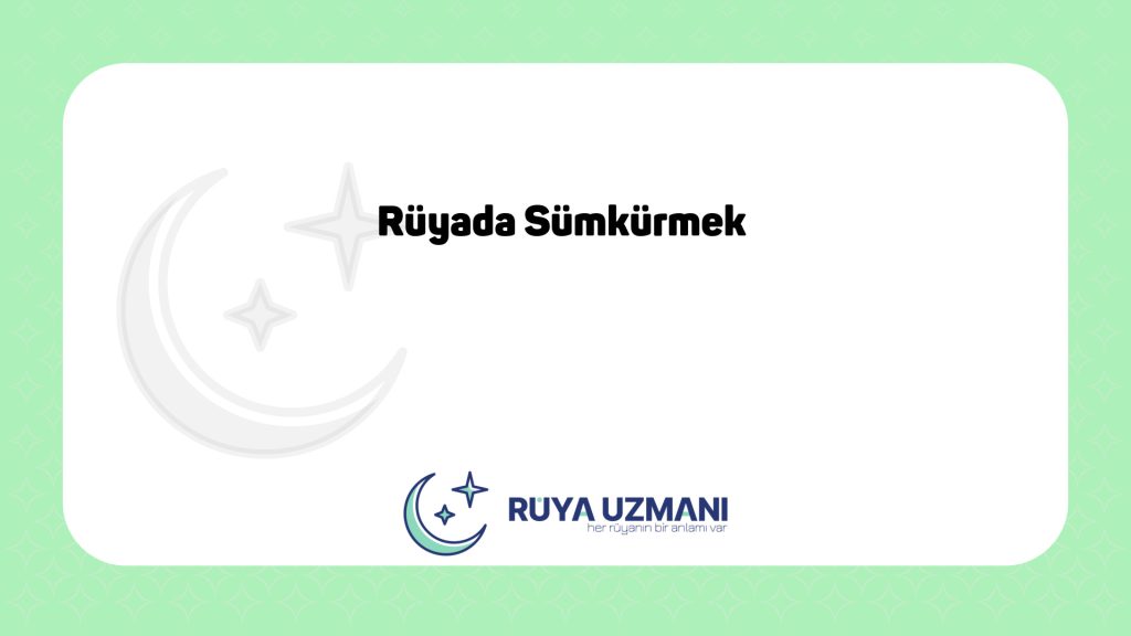 Rüya Uzmanı - Rüyada Sümkürmek - Rüyada Sümkürmek Ne Anlama Gelir?
