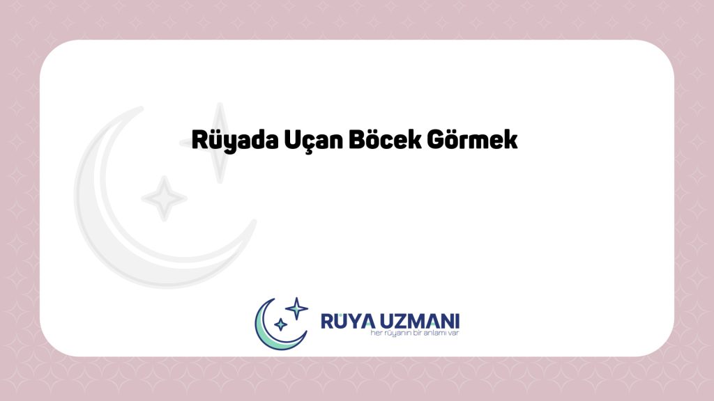 Rüya Uzmanı - Rüyada Uçan Böcek Görmek - Rüyada Uçan Böcek Görmek Ne Anlama Gelir?