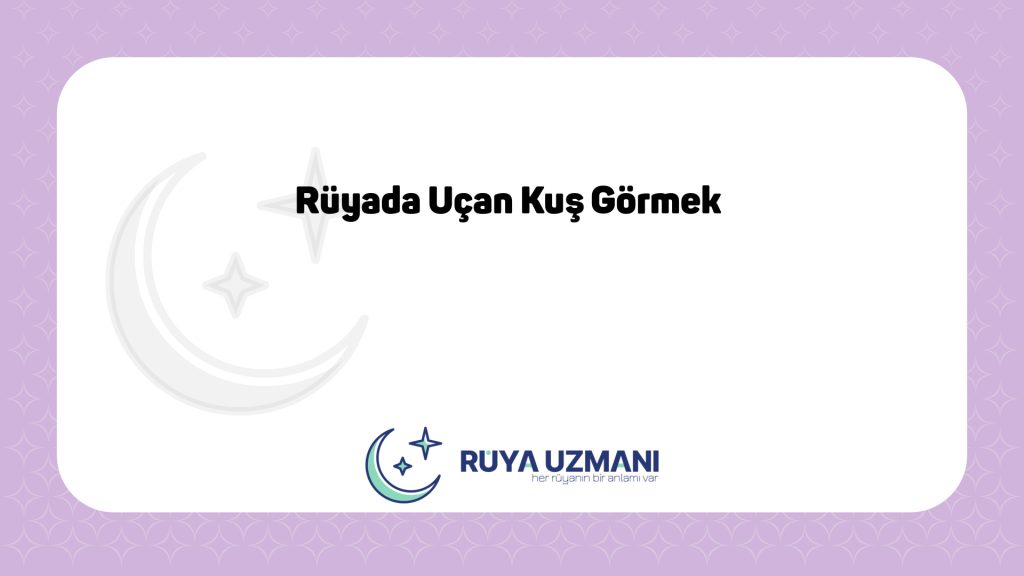 Rüya Uzmanı - Rüyada Uçan Kuş Görmek - Rüyada Uçan Kuş Görmek Ne Anlama Gelir?