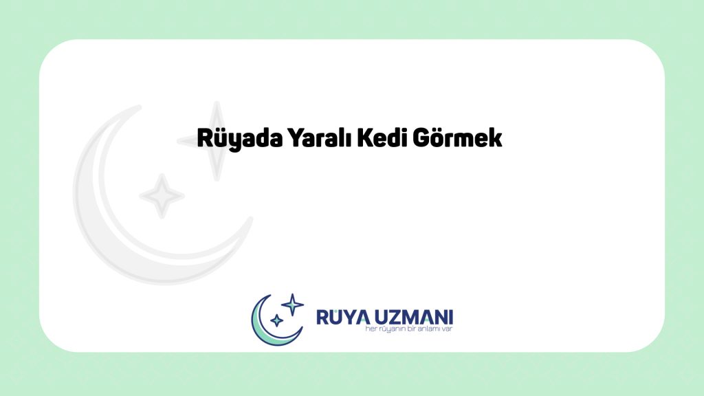 Rüya Uzmanı - Rüyada Yaralı Kedi Görmek - Rüyada Yaralı Kedi Görmek Ne Anlama Gelir?